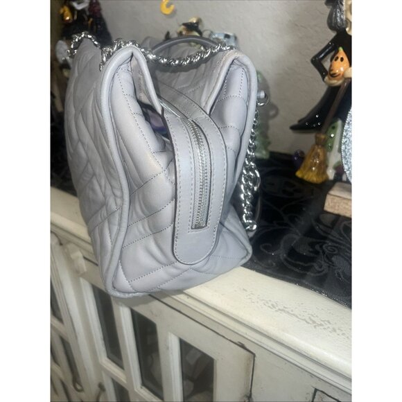 Michael Kors Kathy Gray Quilted Satchel Shoulder Tote Handbag - Picture 8 of 14